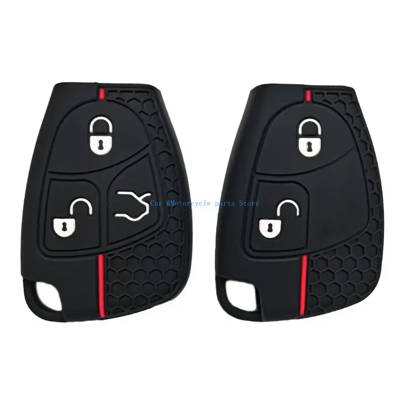 

Y9UC Protector Cover Silicone Car Case for B200 S350 E280 Waterproof Remote Cover Protective Shell Soft Case
