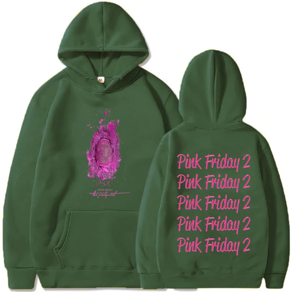 2024 Pink Nicki Minaj Pink Friday 2 Hoodies Hooded Music Fans Gift Sweatshirt