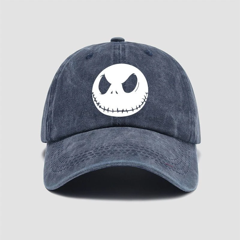 Jack Skellington Baseball Caps Miniso Disney The Nightmare Before Christmas Cute Casual Sun Hat Breathable Adjustable Peaked Cap