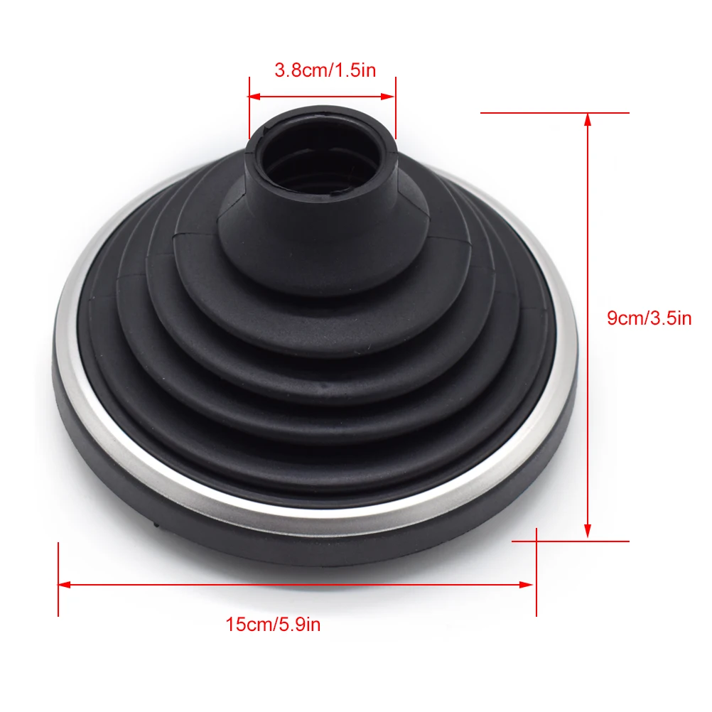 Gear Shift Knob Gaiter Boot Dust Cover For Ford Fiesta Fusion 2004-2007 Black Rubber Bottom Frame