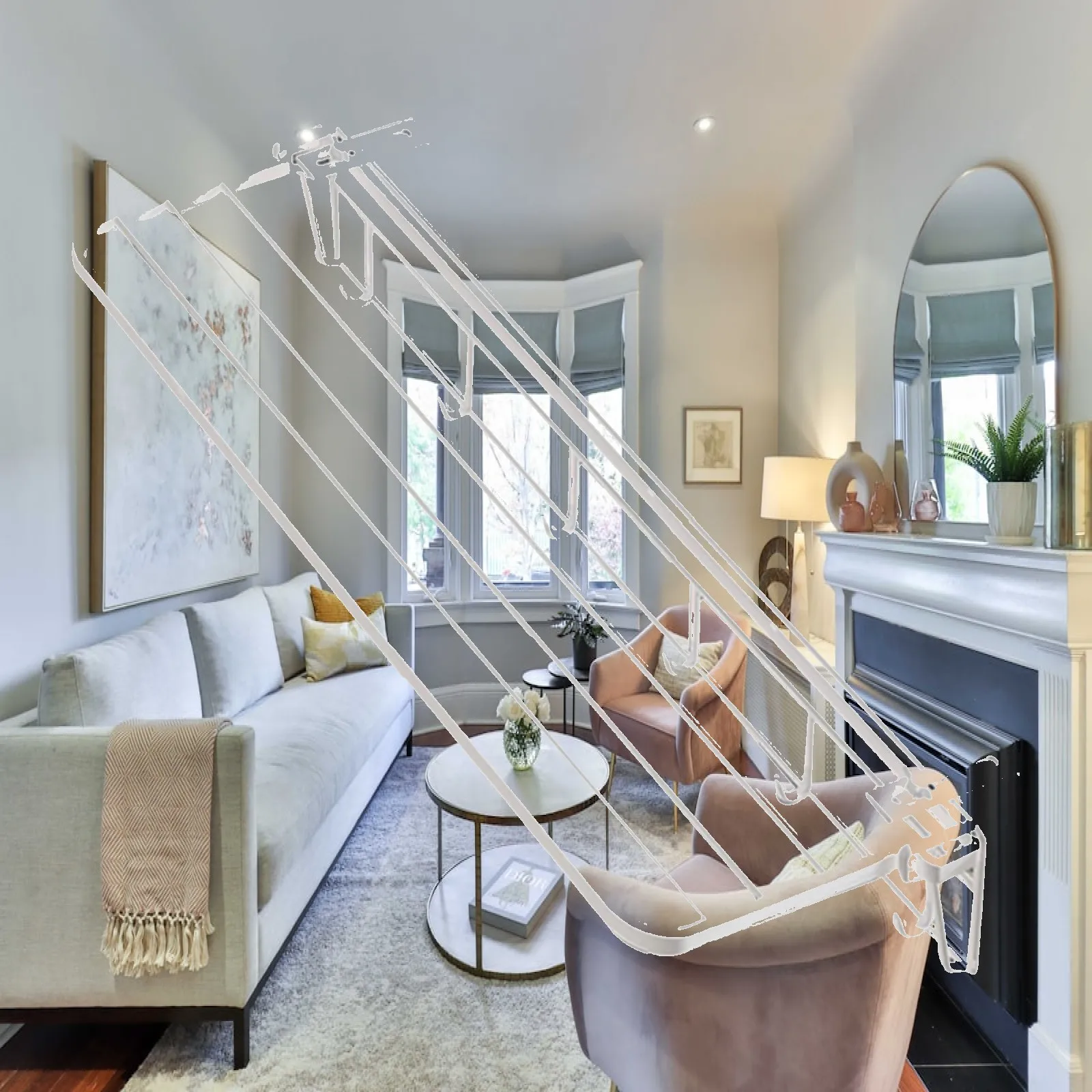 Clothes Drying Rack for Balcony Railing Windowsill for Bedroom Small Place