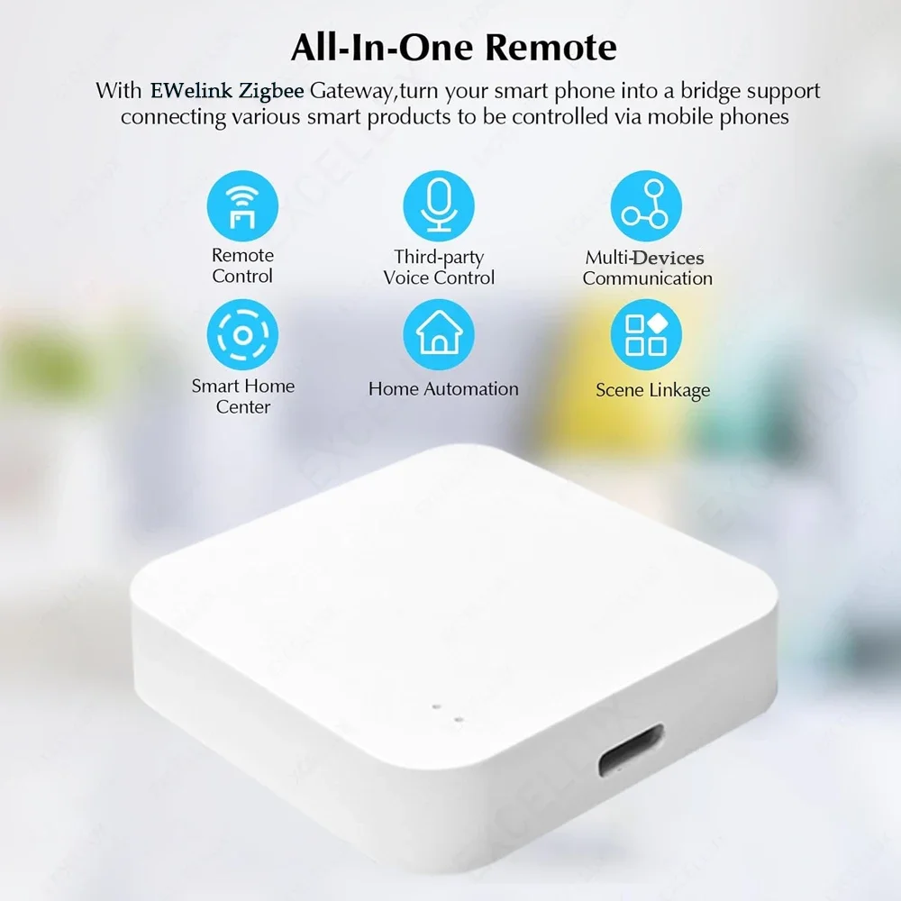 ZigBee 3.0 Multi-mode Gateway Hub Smart Home Wireless Bridge EWeLink Remote Controller Works With Alexa Google Assistant Alice