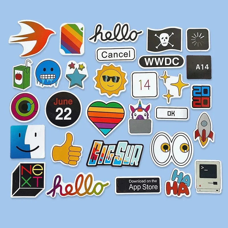 100PCS Laptop Skins Adhesive Vinyl Mixed Graffiti Stickers for 2022 Macbook Pro Ipad Microsoft Surface Laptop Skin Sticker Cover