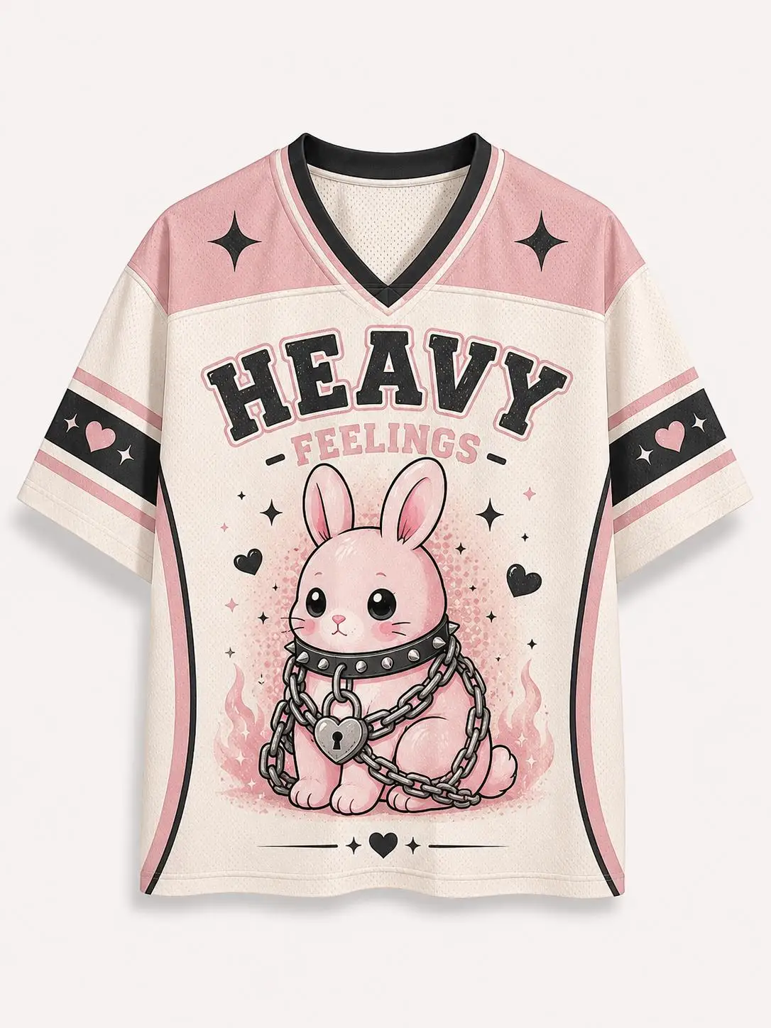 2026 Summer Fashion New Cute Shackle Rabbit 3D Printing Outdoor Fitness Sports Hip Hop Street Style V-neck T-shirt Large