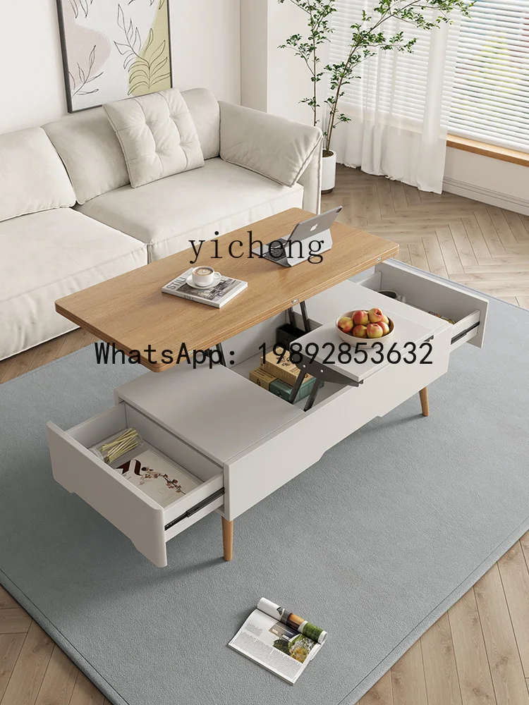 

Lifting Coffee Table Dual-Purpose Multifunctional Dining Table Simple Home Retractable Folding Tea Table