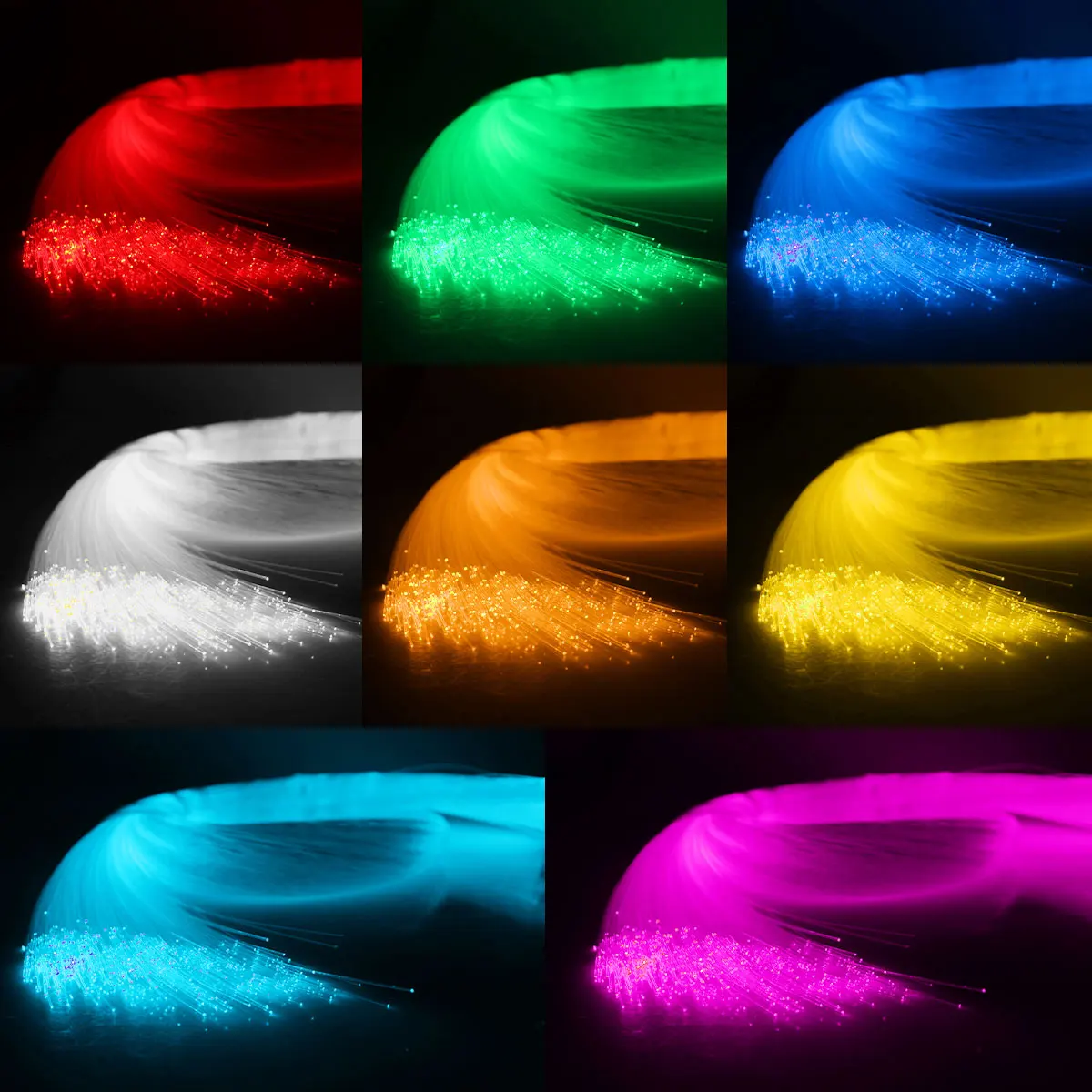 Car Starry Sky Atmosphere Light 4/5/6 in 1 RGB Fiber Optic Star Ceiling Light APP Control Car Roof Bedroom LED Ambient Light