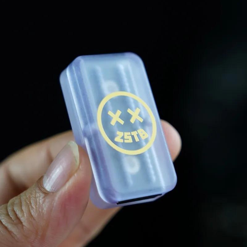 Smiley Peach Piece 2.0 Mechanical Double Track  Card Pushing Dense Track Ratchet Segment Card Pushing EDC Toy