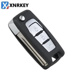 XNRKEY 3 Button Flip Remote Car Key Shell Fob for Ssangyong Korando New Actyon C200 2016 2017 Folding Key Case Cover Switchblade