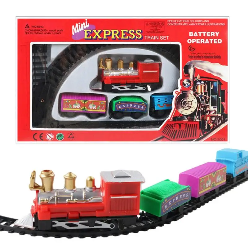 

Christmas Trains Set Train Toy and Track Set Railway Tracks Set for Kids Fun and Festive Trains Set Under The Tree or Around The