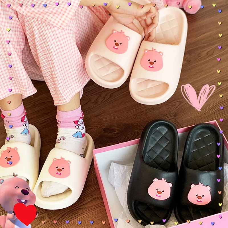 

Loopy Adults Slippers Kawaii Home Bathroom Soft Comfortable Trendy Cartoon Shoes Stylish Non-Slip Sweet Cute Girls Gift Lovely