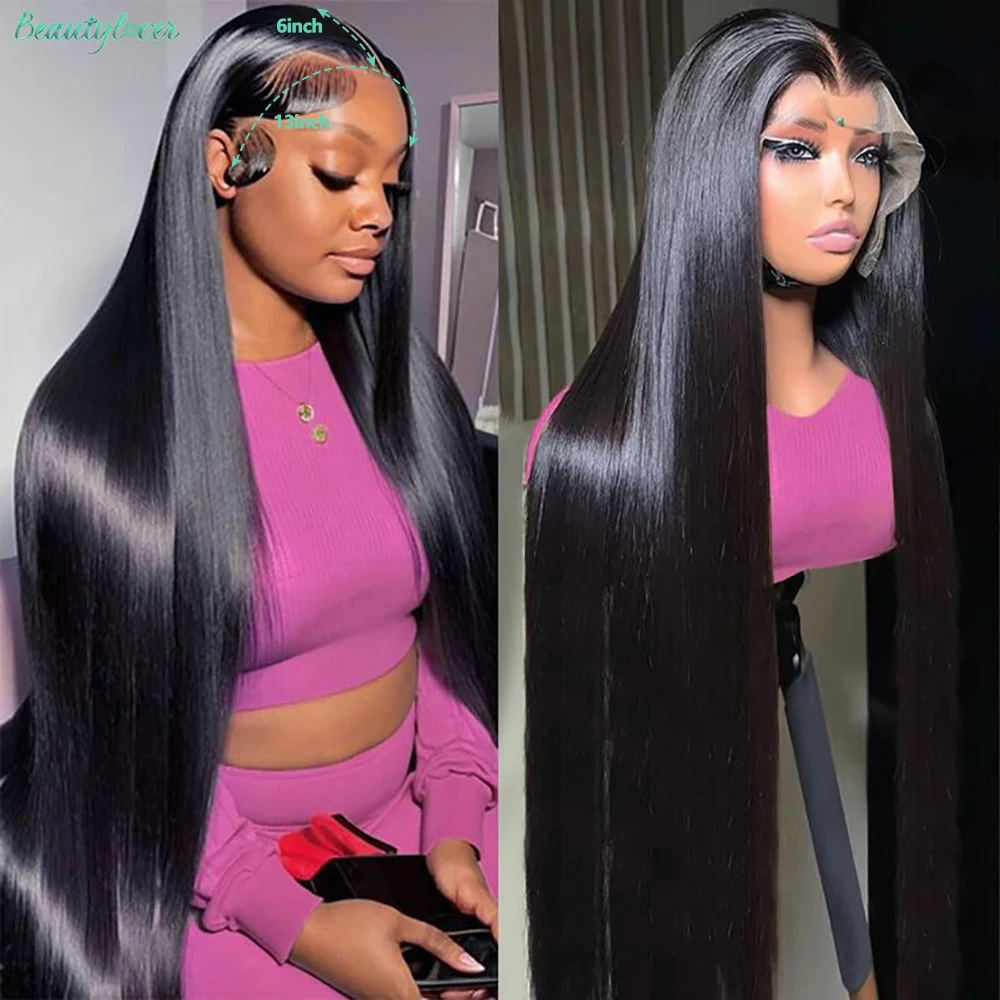 

18-32 Inch Straight Human Hair Wigs 13x6 Lace Front Human Hair Wig HD Transparent Lace Brazilian Hair Wigs Human Hair For Women