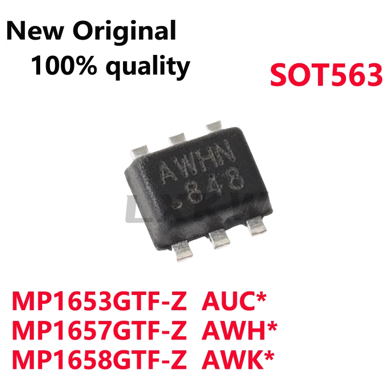 10/PCS New MP1657GTF-Z MP1657GTF AWHJ AWHN AWH* MP1658GTF-Z MP1658GTF AWK* MP1653GTF-Z MP1653GTF AUC* SOT563 Power chip In Stock