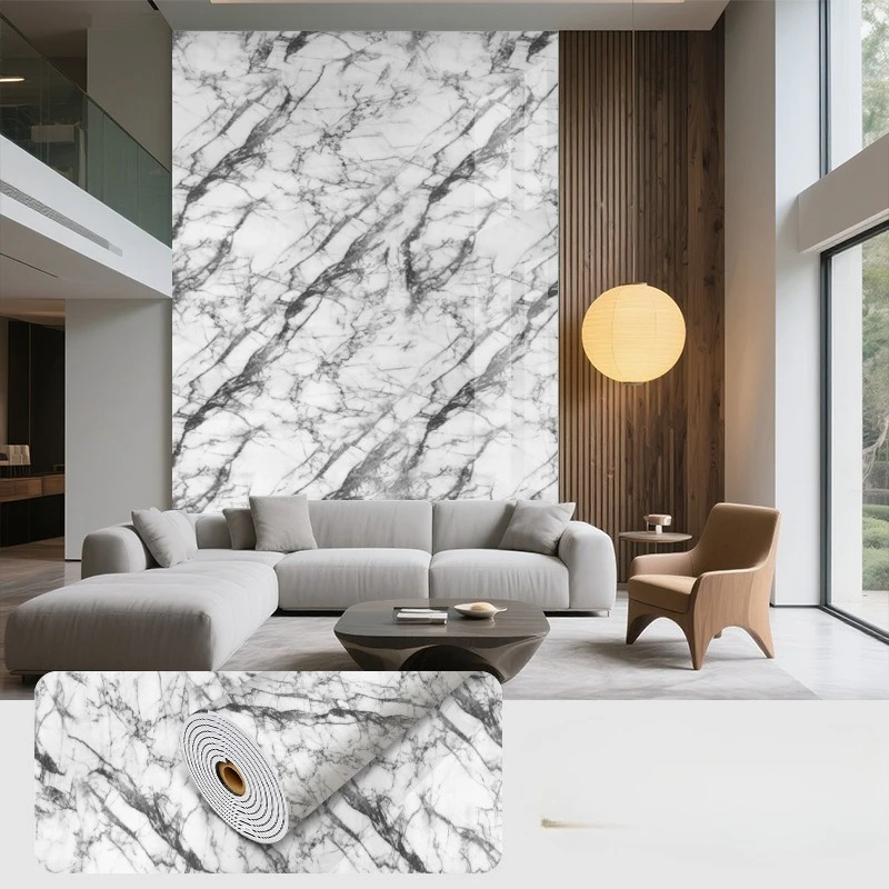 3D imitatie marmeren behang zelfklevend materiaal waterdicht dik marmeren tegelmuursticker slaapkamer keuken badkamer decor