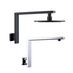 Brass Shower Arm Extension Bathroom Rainfall Head Elbow Bracket Pipe Wall Mounted Bath Tube Replacement Rain Bar Accessories