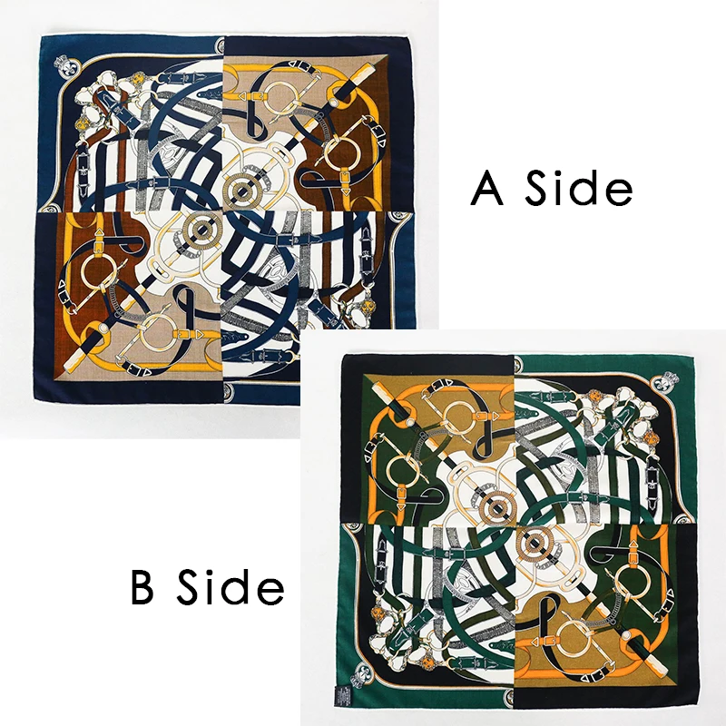 

Winter Square Scarf Women Double Faced Print Bandanas Hair Clothing Bag Accessories Mother Lover Christmas Gift