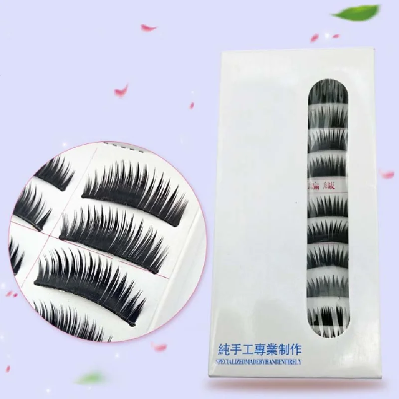 3D Makeup Mink False Eyelashes Hand Made 10 Pairs /set Full Strip Lashes  Eyelash Natural Long Lashes Extension Soft Natural