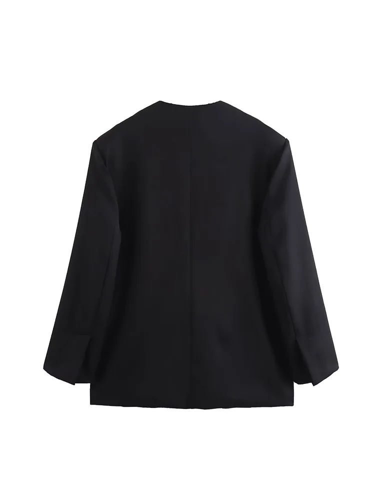 New Spring and Autumn French Women's European and American fashion bow decoration loose blazer