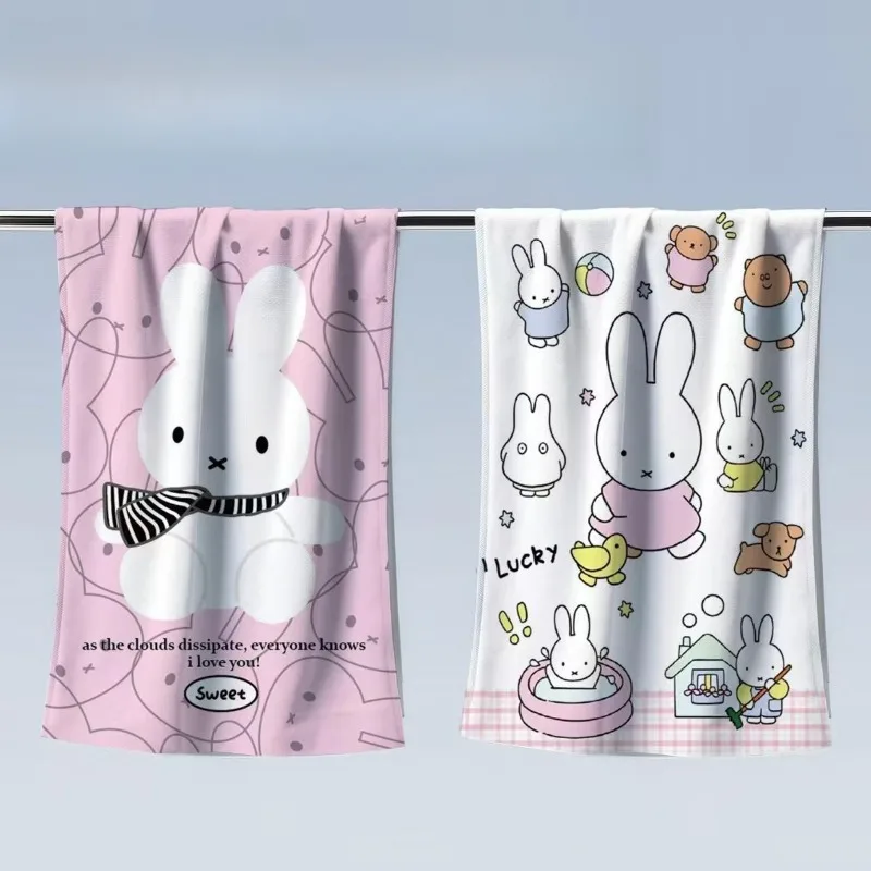 Cartoon Kawaii New Style Sports Towel Quick Drying Bath Towel Outdoor Fitness Absorb Water Comfortable Soft Antibacterial Miffy