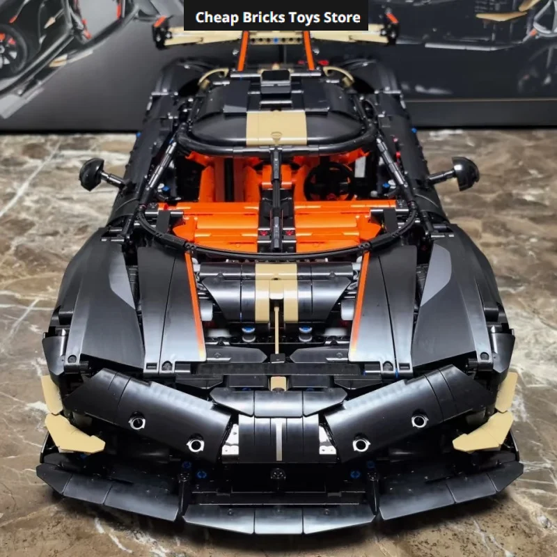Modèle de voiture de course V8 Supercar Hypercar Jouets pour adultes Cadeau Véhicules techniques Briques Blocs de construction Les moins chers 4104 pièces pour la décoration de la maison
