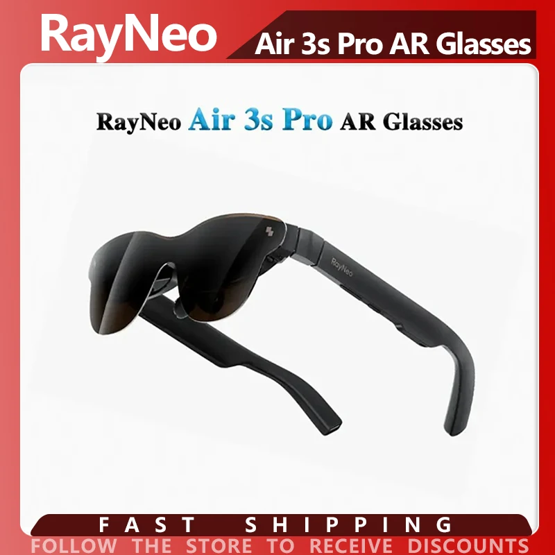 

RayNeo Air 3S Pro Smart AR Glasses 135-inch HD Screen Viewing 3840Hz 1200 Nits1200Nits Brightness 3D Surround Sound Loudspeakers