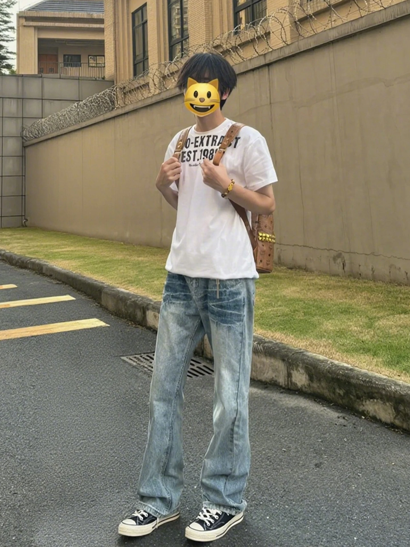 

Мужские джинсы American Sle Lightning, летние, прямые, тонкие, с высокой талией, на молнии, повседневные, Cleanfit