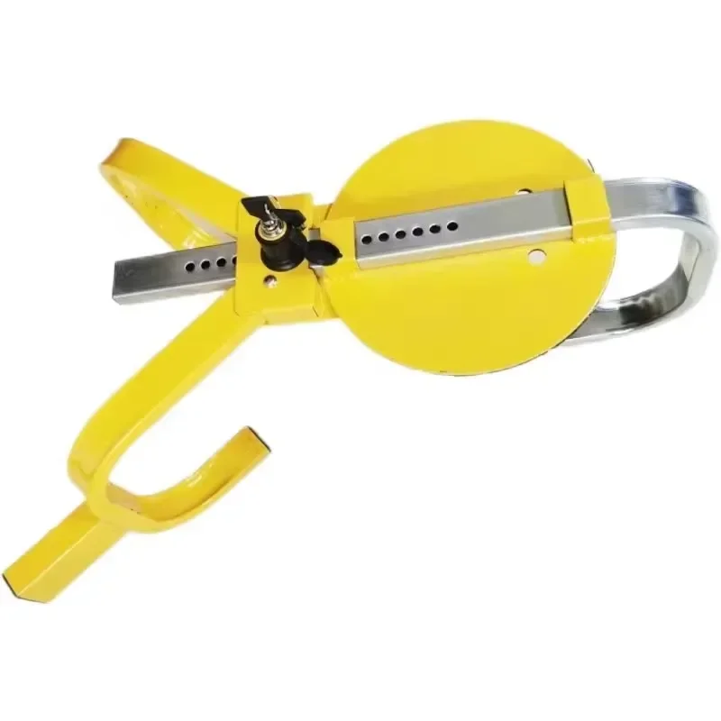 

Новый портативный складной противоугонный замок для шин с тремя зубцами, стальной, прочный, для защиты от кражи