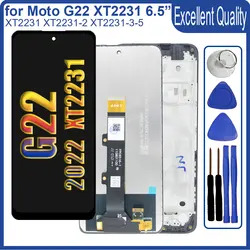 6.5'' New LCD for Motorola Moto G22 2022 XT2231 LCD Display Touch Screen Digitizer Assembly for Moto G22 XT2232-2 Replacement