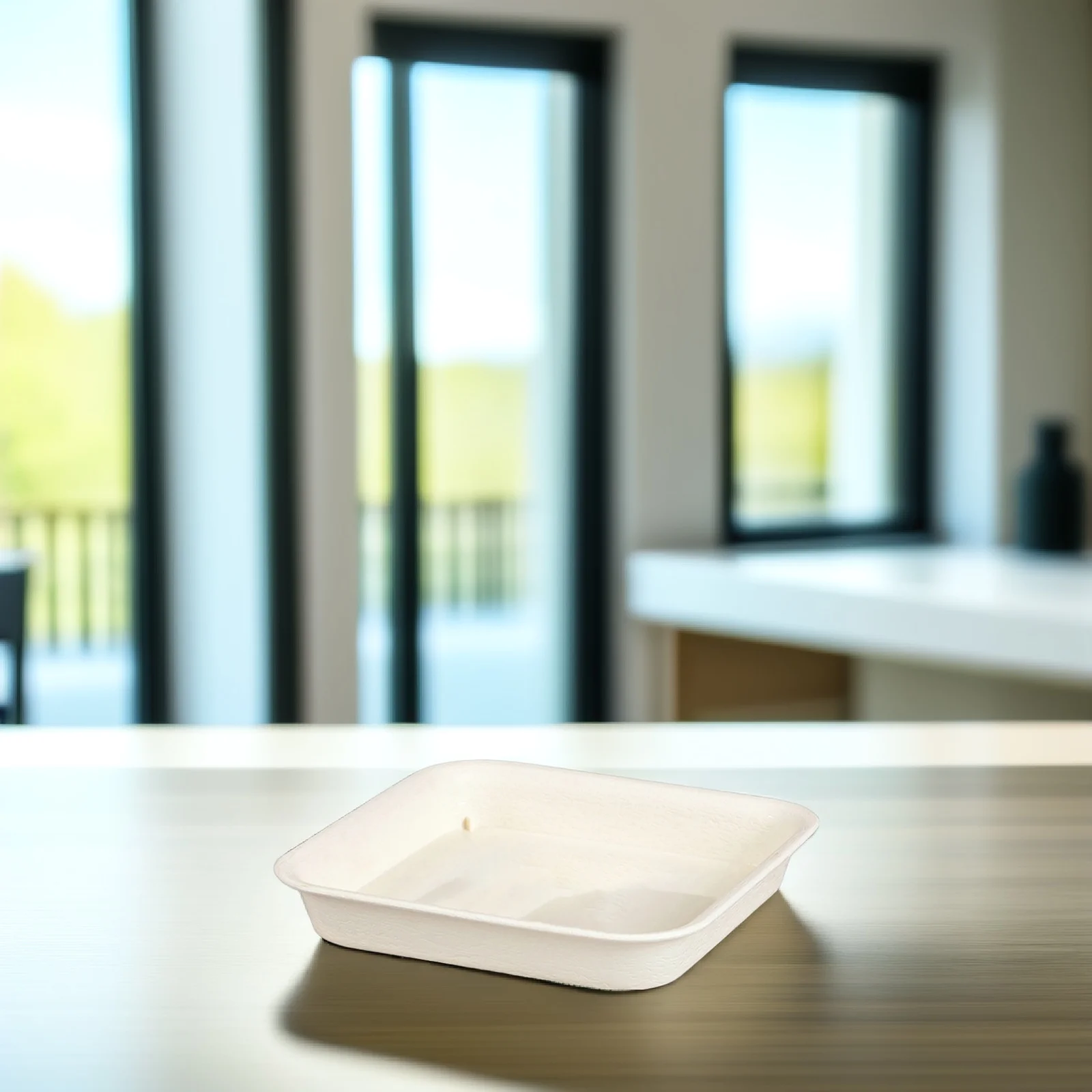 

2pcs Plastic Pot Tray Thickened Square Plant Saucer for Garden Lightweight Heavy Bearing Leakproof