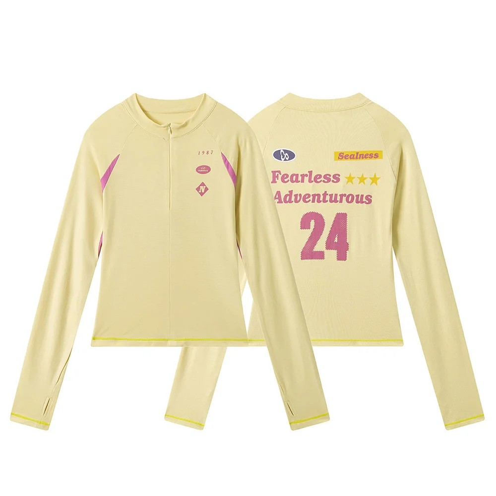 Women Outdoor Cycling Hiking Long Sleeve Hottie Sport T-shirt Spicy Girl Y2k Streetwear Slim Fit Short T Shirt Fashion Tshirt