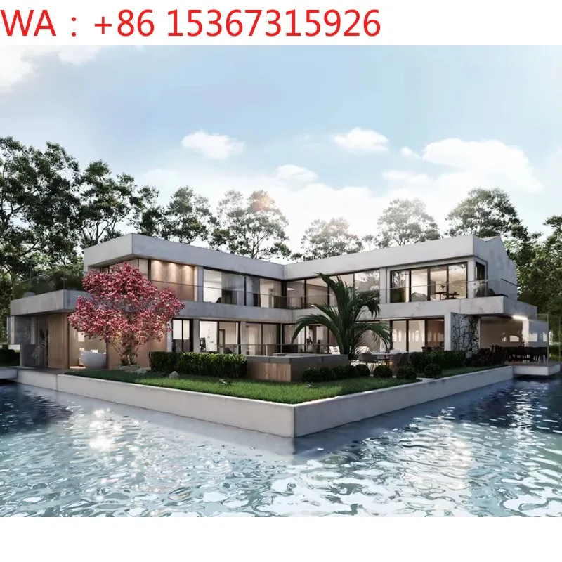 Light Steel Prefabricated Villa Kits Modern Rural Self Built House Construction Solutions