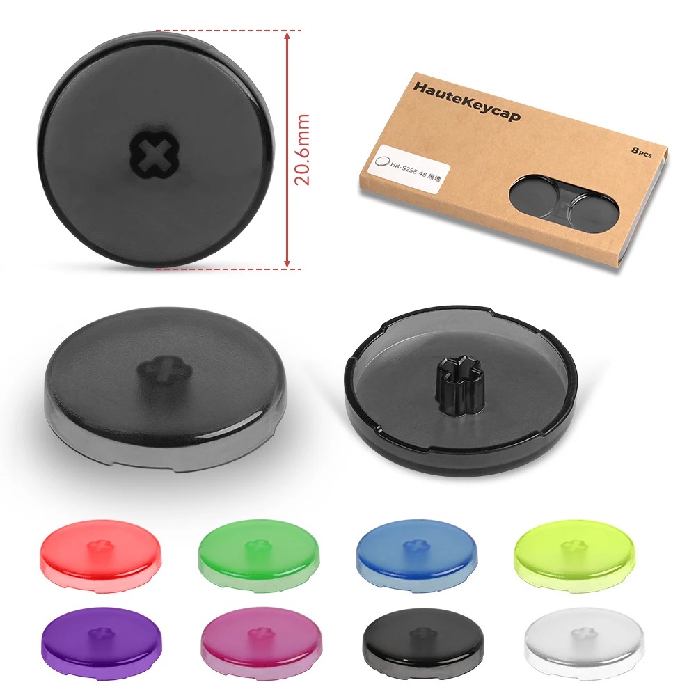 Haute42 Hitbox Cross Keycaps for Leverless Arcade Controller Mini Hitbox Button Caps Colorful DIY 20.6mm Low Profile Keycaps 8PC