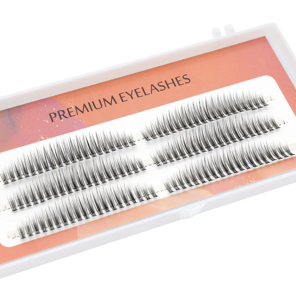 Premium Mix Length 6-10mm Faux Eyelash  Extension Natural 3D Russian Volume Faux Eyelashes Individual Lashes Makeup Cilia