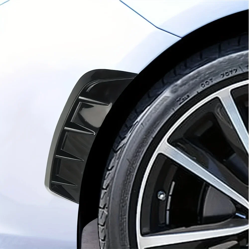 

2Pcs Auto Front Bumper Side Wing Air Intake Flow Vent Hood Exterior Decorative Sticker Cover Black Carbon Fiber Car Styling