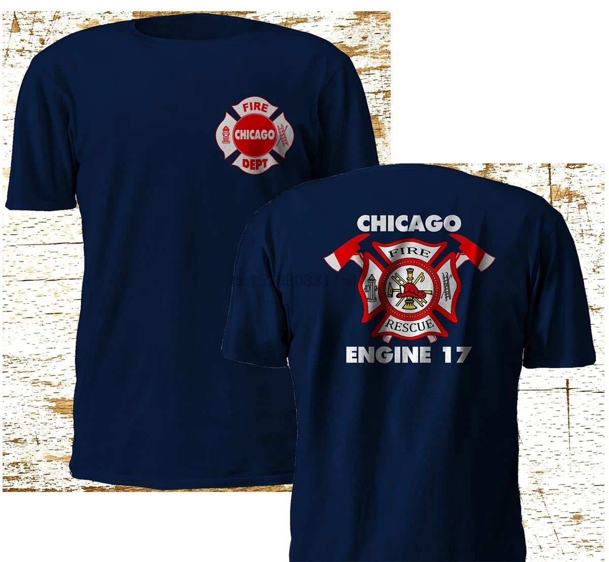 Fashion New Chicago Firefighter Department Backdraft Engine 17 Fire Navy T-Shirt M - 3XL Tee shirt