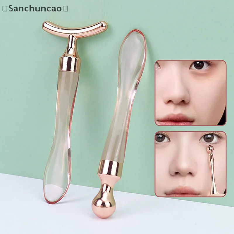 Metal Fishtail Face Massage Stick Anti Wrinkle Eye Cream Applicator Mask Mixing Spatulas Scoop Eyes Massage Beauty Bar Facial Ca