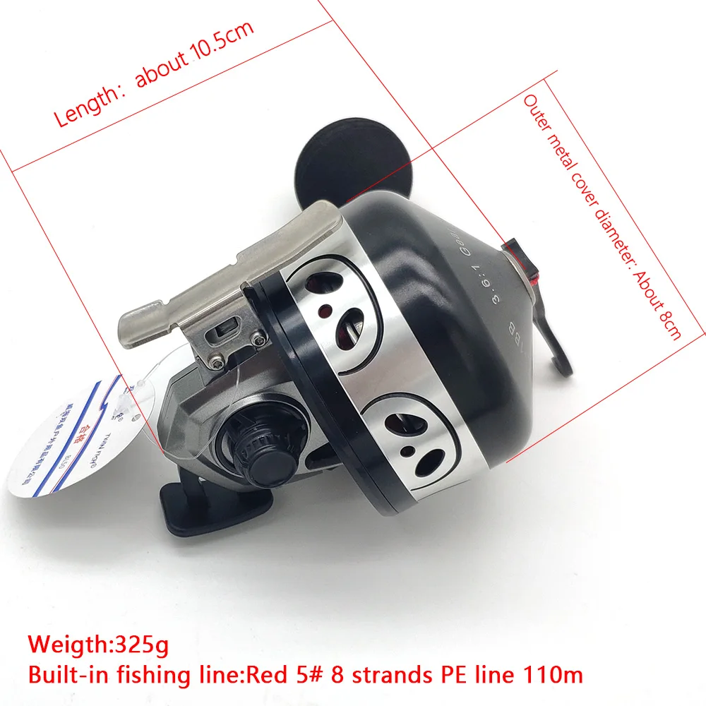 Carrete Spincast BL50 Bobina Metálica Cerrada Línea PE Trenzada Roja - imagen 4