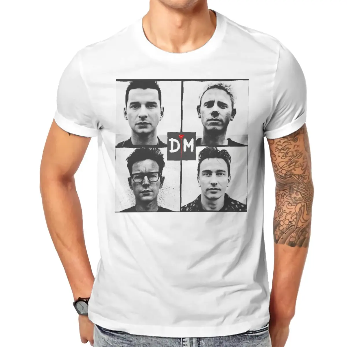 Summer Men's and Women's T-shirts Depeche Cool Mode Cool Mode In Square Round neck short sleeve T-shirt Street Clothing