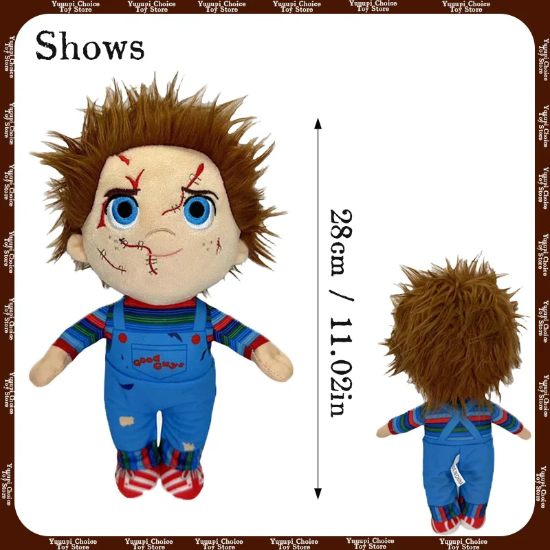 Movie Chucky Halloween Plush Scary Horrible Stuffed Chucky Clown Toy Clown\'s Soul Regen Home Halloween Decor Kids Birthday Gifts