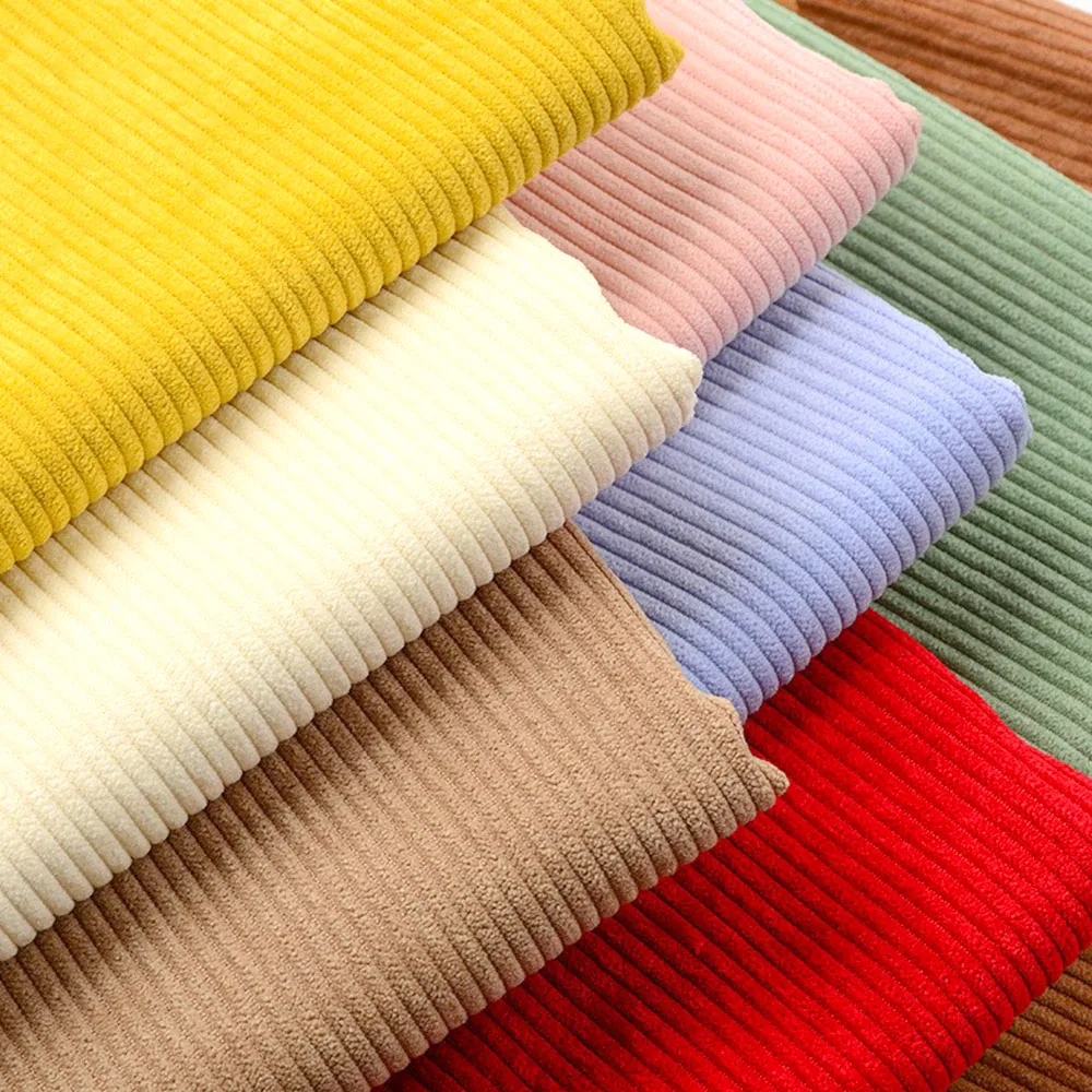 Corduroy Fabric Solid Color Stripe For Sewing Garment Shirts Romper Dress Jackets Sweater Sofa Cloth Throw Pillow By Half Meter