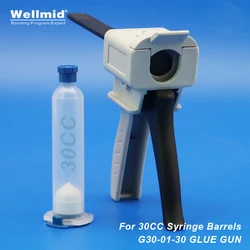 Manual Glue Gun For 30cc Syringe Barrels Single Component 1K PU Epoxy UV Solder Paste Sealant Portable 3M ARALDITE Caulking Gun