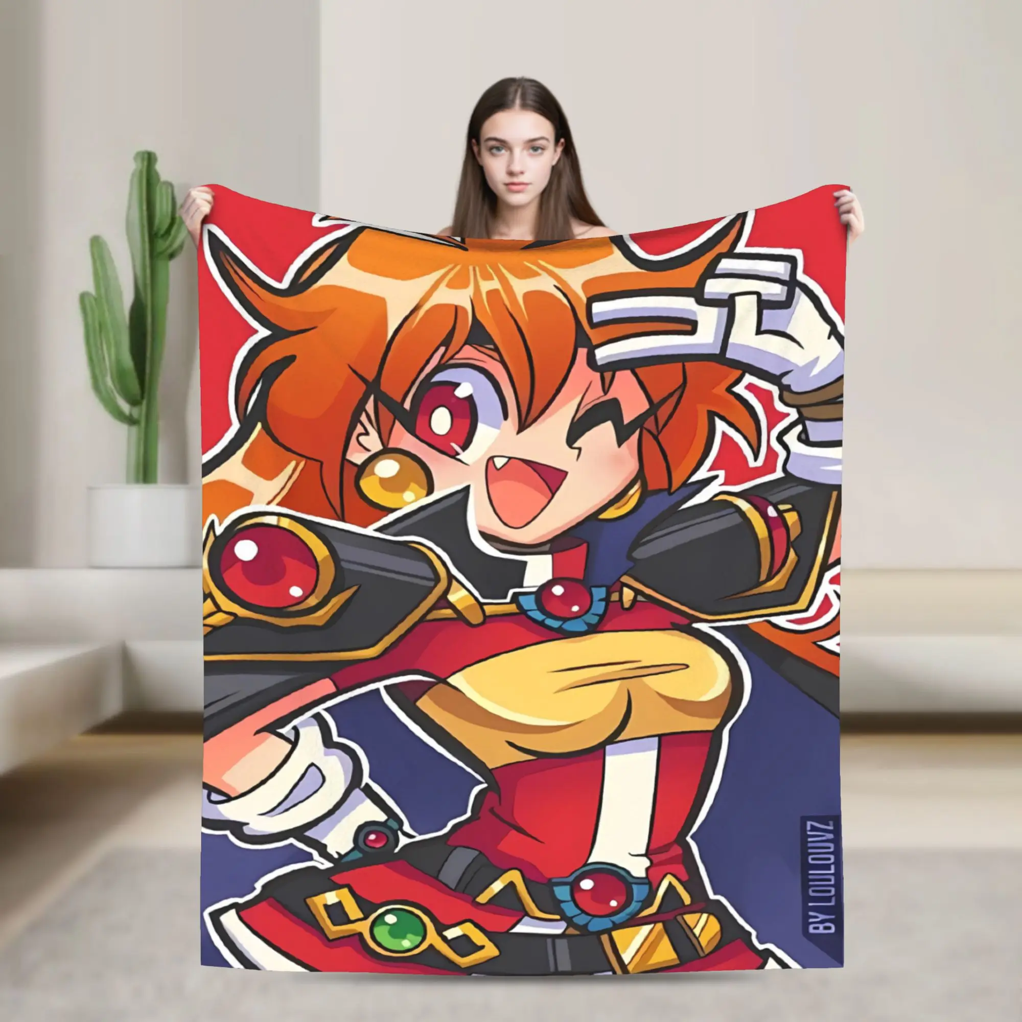 L-Linas Inversed Anime Print Blankets  Super Soft Aesthetic Plush Throw Blanket For Children Bedroom Flannel Bedspread Bed Cover