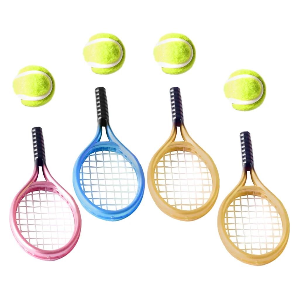 

Baby Toys Simulated Tennis Decorative Racket Photography Props Tool Ornamental Model Mini House