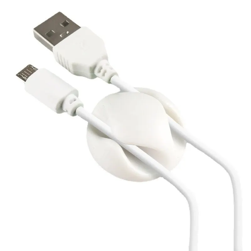 Cable Winder Silicone USB Cable Desktop Tidy Management Clips Cable Holder For Mouse Headphone Wire Organizer image 4