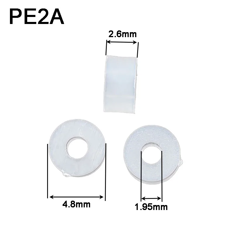 2A White Soft Rubber Shaft Sleeve 2MM Axle Sleeve Scientific and Technological DIY Model Car Parts Toy Accessories 100pcs/lot