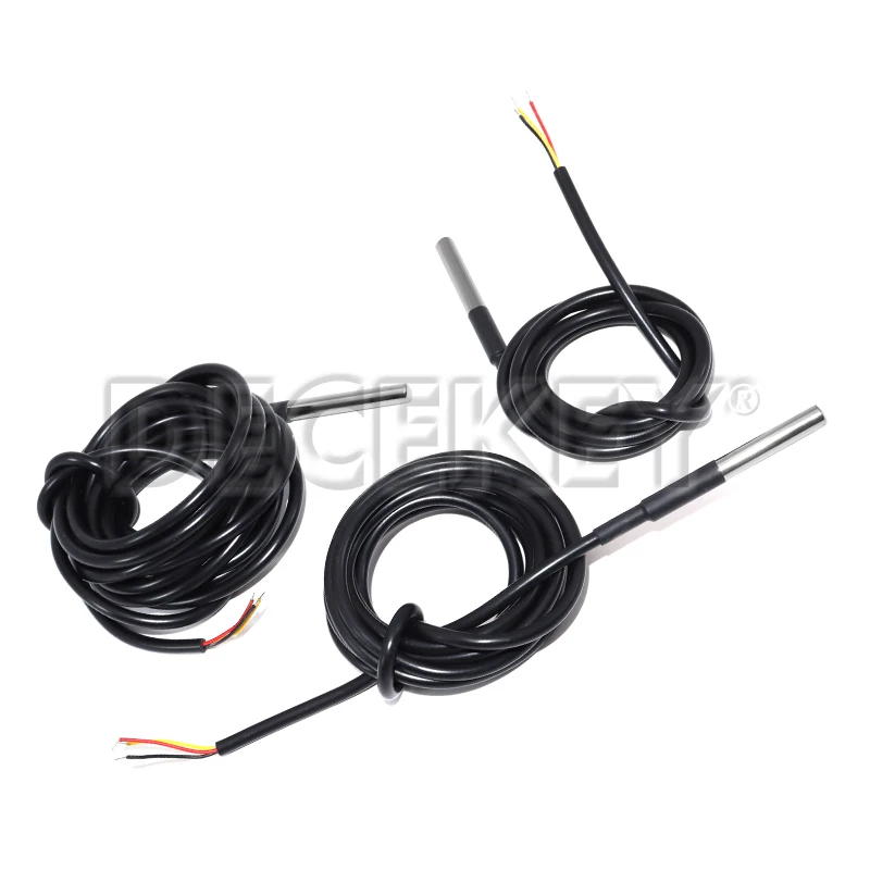 Stainless Steel Waterproof DS18b20 1/2/3M Thread Temperature Probe Temperature Sensor 18B20 Cable For Arduino image 6