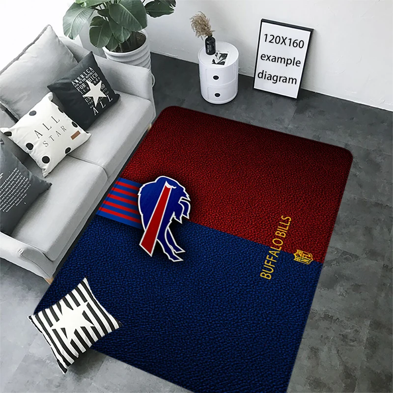 Entrance Doormat Rugby Corridor Carpet NFL Living Room Rugs Foot Carpets Bath Rug Floor Mat Non-slip Buffalo Bills Hallway Mat