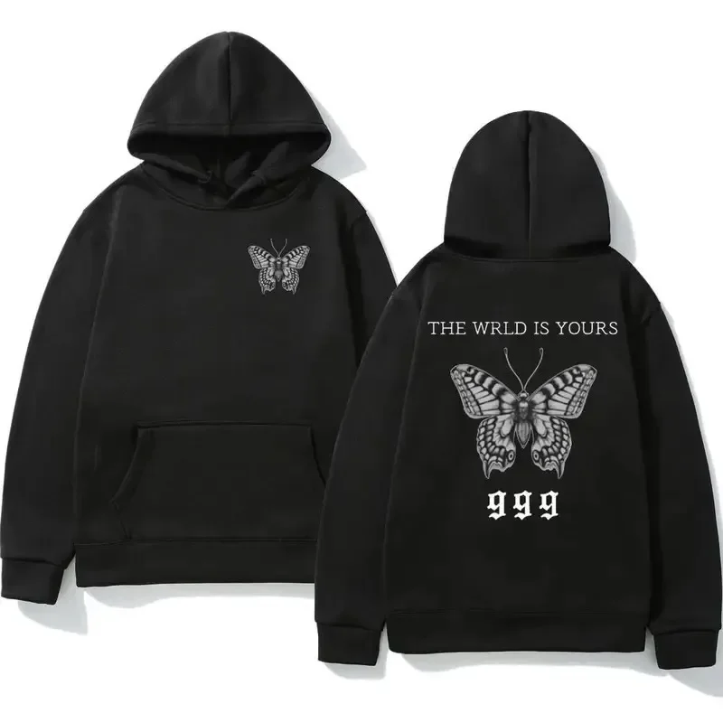 Hoodies Juice WRLD para Homens e Mulheres, Moletons com Capuz, Moda Hip Hop, Pulôveres Casuais de Outono, Streetwear Preto Juicewrld
