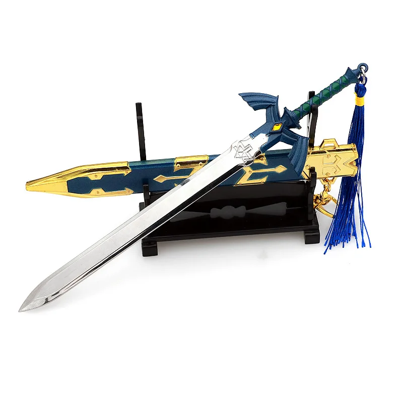 Anime Zelda Link Master Sword Keychain Game Peripheral Metal Samurai Sword Toys Model Crafts Gifts view 5