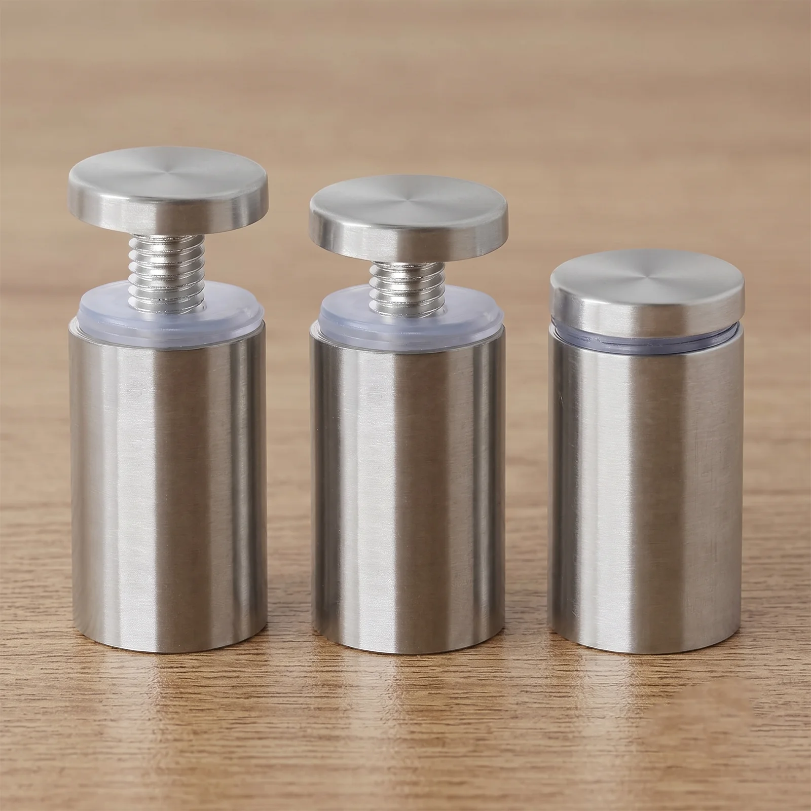 Silver Steel Standoff Screws Mounts, Advertising Billboard Glass Acrylic Fixing Pin Nails For Shop & Supermarkets, Easy to Use