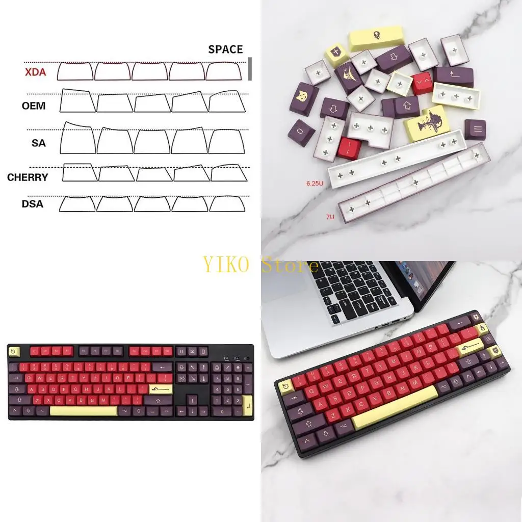 

K32C 130-Key Keycaps XDA Dye Subb for Cherry MX Switch Mechanical Keyboard